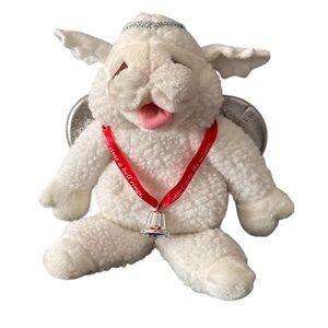 Baby Lamb Chop 1993 Shari Lewis Plush Hand Puppet Angel Wings Bell